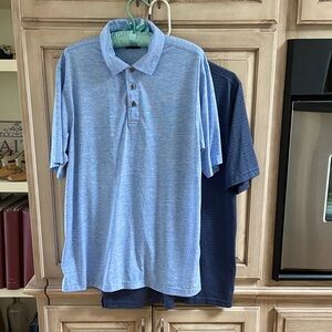 Bolle Men's Blue Polo Shirts sz L light & dark blue